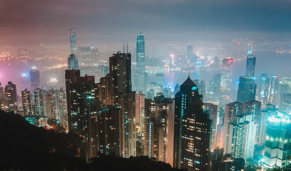 Hong Kong night skyline